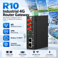 Passerelle cellulaire industrielle 4G LTE, routeur sans fil série sur rail DIN, CE -40C~+85C, Modbus/MQTT pour les réseaux industriels
