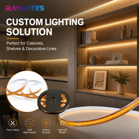 Tira de LED COB Raymates de 24 V, Corte Libre, 3000 K, 8 mm, Tira de LED Flexible de 528 LED, Fácil de Instalar, para Diseño de Interiores
