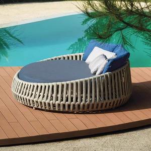 Canapé d'extérieur en rotin en forme de L avec structure en alliage d'aluminium, ensemble de jardin imperméable - Product Image 4