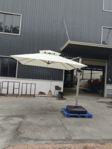 Hotel muebles de exterior piscina jardín aluminio sombrilla giratoria sombrilla <span class=keywords><strong>Romana</strong></span> - Product Image 4