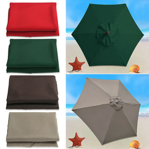 Outdoor Umbrella Fabric Replacement 2.5m Sun Shade Cover For Patio Beach Umbrella Custom Color Size Manual Open Iron Rib - Product Image 1