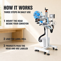 Machine d'étiquetage automatique de surface plane en acier inoxydable de qualité professionnelle pour ligne d'emballage de boîtes en carton et de sachets