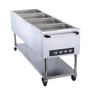 Good Quality 2 Years Guarantee Electric 6-pan Food Steam Table Buffet Warmer Set Bain Marie