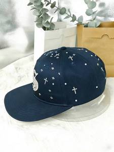 Vietnam Lowmoq Custom Stone Logo Sports Trucker Cap Snapback Chic Diamond Baseball 6-Panel Flat Adult Canvas Outdoor Breathable - Product Image 4