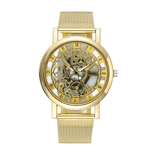 Reloj de cuarzo de moda con correa de malla hueca, estilo casual de negocios, para hombres y mujeres - Product Image 4