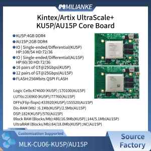 บอร์ดหลัก MLK-CU06-KU5P/AU15P AMD(Kintex/Artix Ultrascale+) พร้อมหน่วยความจำ 2GB DDR4 และแฟลช QSPI 256Mbits ระบบปฏิบัติการเดเบียน MLK-CU06-KU5P/AU15P - Product Image 4