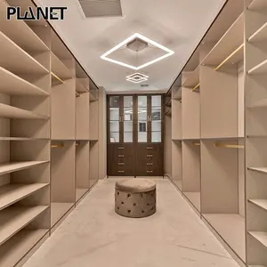 Bán sỉ thiết kế armoire-New Design Glass Corner Armoire Wooden Fitted Built Walk In Cupboard Closet Organizer Wardrobe