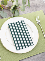 Serviettes en papier jetables rayées colorées, format personnalisé, gaufrage à la feuille d'or pour hôtel et banquet