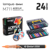 Venta al por Mayor de Rotuladores de Pintura Líquida Little Lightning de 24 Colores, Sistema de Tinta Libre, Juego de Marcadores Acrílicos para Manualidades en Roca, Madera y Cerámica