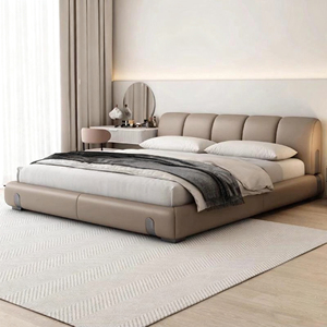 Hiện đại sang trọng bọc nền tảng giường với khung gỗ rắn cao cấp da phong cách thoải mái cho phòng ngủ chính Vua kích thước giường - Product Image 5