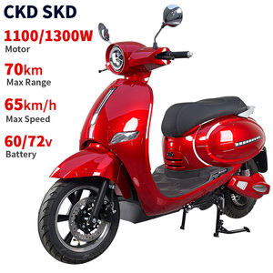 Moto électrique de course sportive pour adultes CKD SKD 12 pouces, 1100w/1300w, vitesse de 65 km/h, scooters électriques avec siège pour adultes - Product Image 1