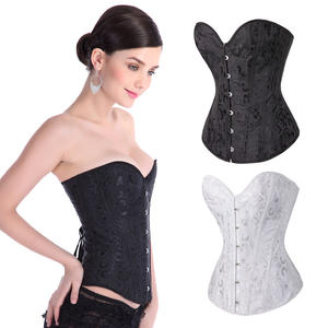 Cinoon — <span class=keywords><strong>Bustier</strong></span> Sexy Vintage, <span class=keywords><strong>Bustier</strong></span> <span class=keywords><strong>Court</strong></span> noir et blanc, Corset populaire pour femmes - Product Image 1