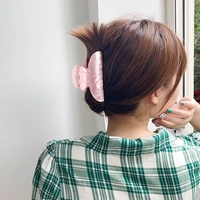 Pinces à cheveux en acrylique pour femmes, motif marbré simple, pinces requin, accessoires
