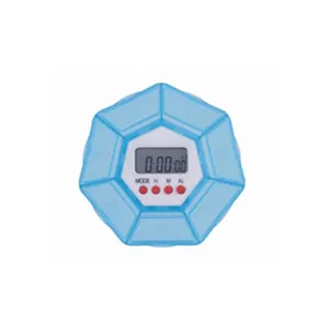 Kotak pil Alarm Digital portabel, pengingat pil elektronik dengan pengatur waktu