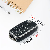 Étui de clé de voiture de luxe en TPU anti-chute et résistant aux rayures pour hommes et femmes, compatible Volkswagen/Skoda/Langyi/Mingray/Speedy/Kodiak/C T