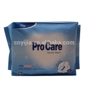 7 layers lady anion ultra thin sanitary napkin China Disposable OEM customized pro care non woven perforated film