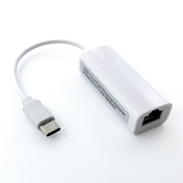 Wholesales High Speed USB 2.0 Type C Micro USB to RJ45 10/100Mbps Ethernet Network Adapter Converter for Tablet Smartphone