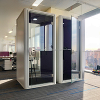 Installation facile nacelle de travail acoustique amovible pour insonorisation cabine vocale acoustique pour salle privée portable