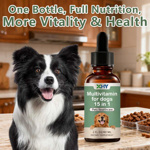 Gouttes multivitaminées 15-en-1 pour chiens, marque privée, soins de santé pour animaux de compagnie, complément alimentaire multivitaminé - Product Image 5