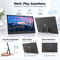 Écran portable IPS 15,6 pouces, 45 % sRGB, Full HD, moniteur externe pour la conception graphique et la mise en page, moniteur de jeu