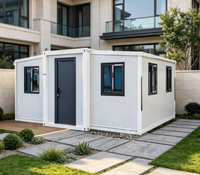 Maison préfabriquée modulaire à ossature blanche, design moderne et minimaliste, avec serrure intelligente, pour jardin, studio ou maison d'hôtes, installation rapide