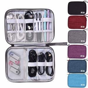 Custom Travel Electronics Organizer Portable <b>Cable</b> Organizer <b>Bag</b> for Storage Electronic Accessories - Product Image 2