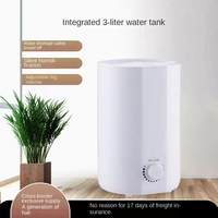 Humidificateur ultrasonique électrique de bureau moderne en plastique 2L, aromathérapie, humidification rapide, faible bruit, contrôle de l'humidité, usage domestique