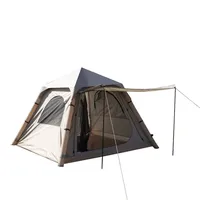Grande tente de camping gonflable d'extérieur en Oxford, résistante au vent, au soleil et à la pluie, quatre saisons, double couche, ouverture automatique rapide