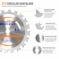 Lame de scie circulaire industrielle de précision professionnelle de haute performance, 110 mm, 40 dents, à pointe en carbure de tungstène, pour la coupe du bois