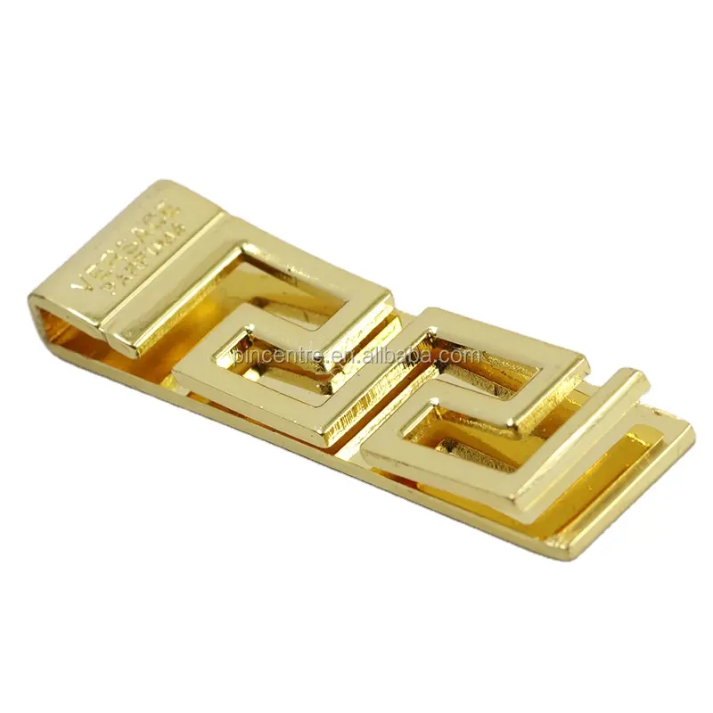 wholesale custom logo 18k gold plated blank stainless steel metal money clip