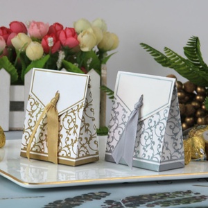 European-Style Silver Candy <b>Box</b> New Personality Creative Golden Age <b>Wedding</b> <b>Gift</b> Recyclable Solid Triangle Features Glossy Matt - Product Image 3