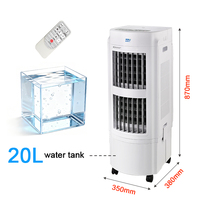 Ventilateur de refroidissement par évaporation AC rechargeable par USB à faible consommation d'énergie 100W silencieux avec télécommande et réservoir d'eau amovible de 20L