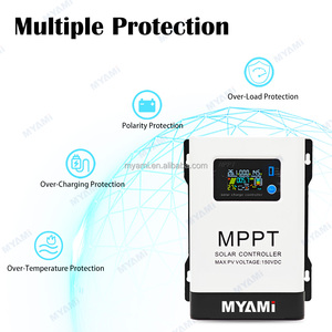 Myami 60A <span class=keywords><strong>MPPT</strong></span> năng lượng mặt trời CHARGE <span class=keywords><strong>CONTROLLER</strong></span> PV 150V Set-DOWN để 12V 24V 48V off-lưới năng lượng mặt trời hệ thống Lithium Battery charge Đối với trang chủ sử dụng - Product Image 4