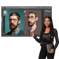 Tableau blanc interactif intelligent pour l'éducation scolaire et les conférences professionnelles, écran plat interactif 4K multi-touch de 65, 75 et 86 pouces