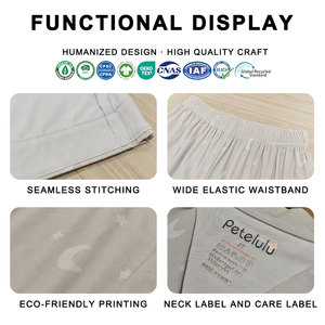 Set <span class=keywords><strong>Pigiama</strong></span> in <span class=keywords><strong>Cotone</strong></span> Biologico a Nido d'Ape per Ragazze, Manica Corta, Estivo, Certificato OEKO-TEX, 2 Pezzi, Traspirante e Morbido - Product Image 5