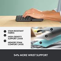 Clavier ergonomique sans fil Logitech ERGO K860, double mode, Logi Bolt 109, clavier à touches complètes avec repose-poignets pour la saisie au bureau