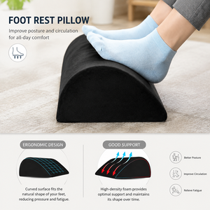 Reposapiés Ergonómico de Diseño Semicilíndrico, Cojín de Espuma de Alta Resiliencia para Debajo del Escritorio, Alivia el Dolor de Piernas, Venta al Por Mayor - Product Image 3