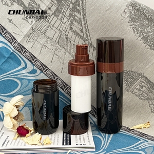 Flacon vide pour sérum et crème pour bébé en <span class=keywords><strong>plastique</strong></span> rond à double paroi, pompe à vide, couleur personnalisée, emballage cosmétique de luxe - Product Image 6