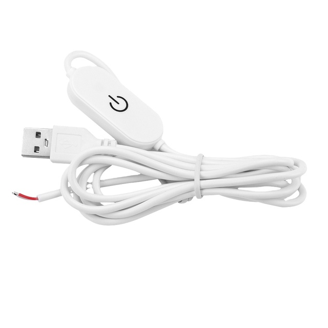 DC5V/DC12-24V 2A USB Touch Dimming Switch Cable 1.5M Dimmer Controller for Single Channel LED Strip Lights 1.5M