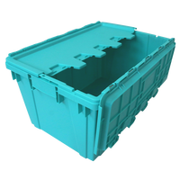 Bacs de rangement en plastique robustes JOIN avec couvercle attaché, empilables et emboîtables, pour entrepôt industriel