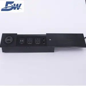 Modular Good Quality Sliding Power Track Rail Electric Smart Power Track System With Wireless Charger