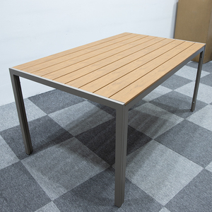 Ensemble <span class=keywords><strong>de</strong></span> table à manger <span class=keywords><strong>en</strong></span> teck avec structure <span class=keywords><strong>en</strong></span> <span class=keywords><strong>aluminium</strong></span>, 5 pièces, directement <span class=keywords><strong>de</strong></span> l'usine, confortable pour le <span class=keywords><strong>jardin</strong></span>, la terrasse, le balcon, la cour, l'hôtel - Product Image 4