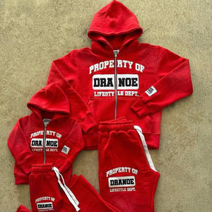 คอลเลคชั่นฤดูใบไม้ร่วงใหม่ชุดเสื้อผ้าผู้ชายแบบมีฮู้ด2ชิ้นทำจากผ้าฝ้ายมีซิปรูดสำหรับผู้ชาย - Product Image 3