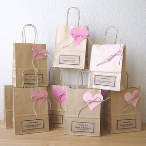 Logo personalizzato Regalo Sac En Papier Kraft Pas Cher Grazie Shopping Regalo di Nozze Borsa Bolsa De Papel Marrone Kraft sacchetto di carta Regalo - Product Image 6