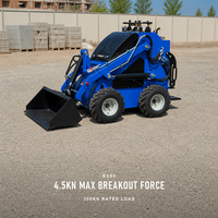 Mini Skid Steer Loader Beroda S460 Compact Skid Steer 1060kg 0.1M3 Bucket 4.5KN Breakout EPA EURO5 Konstruksi