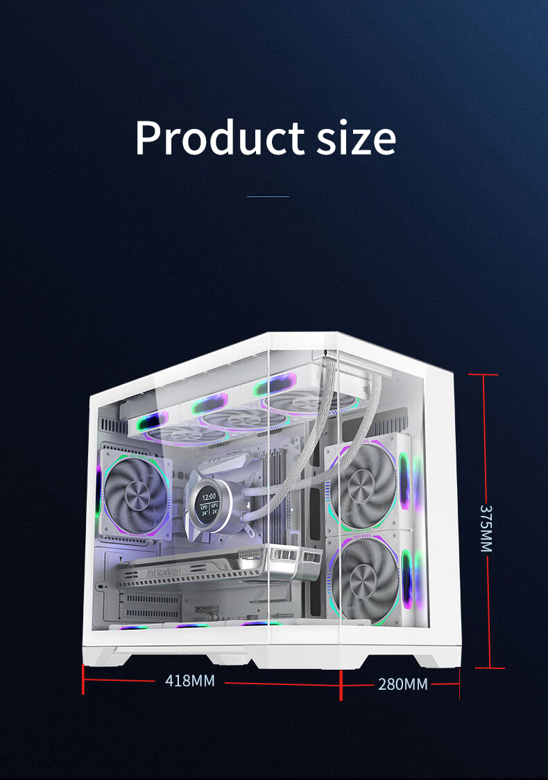 コンピューターケースATXマザーボード3060 GPU PCケースサポート240