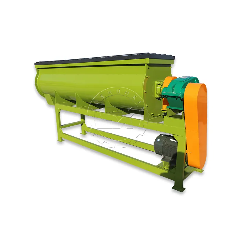 Mezclador de eje único, suministro/compuesto y mezclador de fertilizante orgánico utilizado en línea de producción de fertilizante