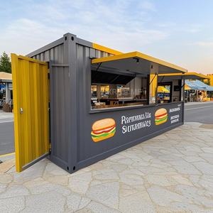 Quiosco de Acero Prefabricado para Exteriores con Panel Sándwich y Diseño de Cafetería Desplegable, Móvil y Transpirable - Product Image 1