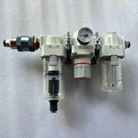 Unité pneumatique FR L FRL en aluminium, filtre à air, régulateur, lubrificateur combinés avec filtre de 25 µm pour systèmes pneumatiques industriels