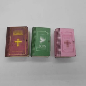 Caja de Tarjetas de Energía Positiva Hecha a Mano, Frases Inspiradoras en Inglés, Almacenamiento Portátil, Regalo Creativo y Cultural, 20 cm x 20 cm, Rojo Rosa - Product Image 1